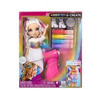 Rainbow High Air Brush & Create - 1 DIY Fashion Doll with Airbrush Market Kit, Washable Rainbow Markers, Long Hair, Purple Eyes, Creative Play for Children 4 to 12+