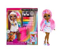 RAINBOW HIGH Air Brush & Create - 1 Muñeca de Moda DIY con Kit de Aerógrafo, Rot