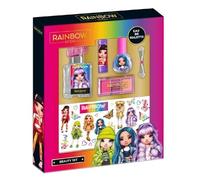 Rainbow High Beauty Set Includes Eau de Toilette Natural Spray (20ml), Lipstick, Nail Polish, Eyeshadow, Blush, Temporary Tattoos and Brush for Girls