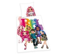 Rainbow High Bedding, Pillowcase approx. 80 x 80 cm, Duvet Cover approx. 135 x 200 cm, with Smooth-Running Branded Zip, 100% Cotton Renforcé