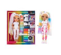 Rainbow High Colour & Create Fashion DIY Doll - Green Eyes, Pig Tails, Bonus Top & Shoes, and Washable Rainbow Markers - Colour, Create, Play, Rinse, Repeat - For Kids 4-12 Years Old & Collectors