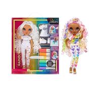 Rainbow High Colour & Create Fashion DIY Doll - Purple Eyes, Curly Hair, Bonus Top & Shoes, and Washable Rainbow Markers - Colour, Create, Play, Rinse, Repeat - For Kids 4-12 Years Old & Collectors