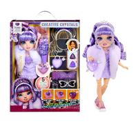 Rainbow High Creative Crystals Violet 11 Inch Purple Fashion Doll with Glass Accessory, Ring Kit for You, DIY, Crafts, Resin Set, Gift for Kids 8+