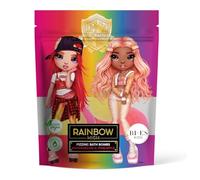 Rainbow High Fizzing Bath Bomb for Kids - Refreshing Watermelon & Pineapple Scent, Vegan & Natural with Essential Oils - Gentle, Safe and Fun Bath Time Treat for Children Aged 3+, 6 X 55g