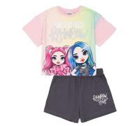 Rainbow High Girl's Short Sleeve Short Leg Pyjama Set | Multi | Official Merch | Size: 6-7 Years Rainbow High Multicolor 6-7 Years