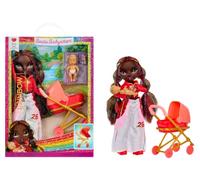 Rainbow High Jr. Bestie Babysitters Iris Bow Fashion Doll with Baby & Stroller 4