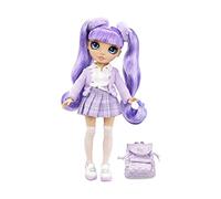 Rainbow High Jr High - VIOLET WILLOW - 9-Inch (23cm) Purple Fashion Doll With Outfit & Accessories - Includes Fabric Backpack With Open & Close Feature - Gift & Collectable Kids Ages 6+