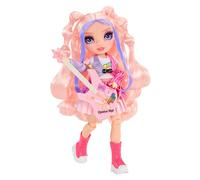 Rainbow High Junior High Rock Band - Bella, Pink - 23cm Fashion Doll with a Bass Guitar, Customise with Stickers, Posable, Cute Toys for Children Ages 4+