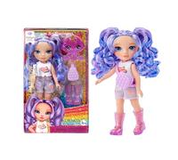Rainbow High Littles - Amethyst Willow - Small, Posable Fashion Doll - Purple 14 cm Tall Doll with Purse and Magical Pet Dog - Suitable for for Kids and Collectors