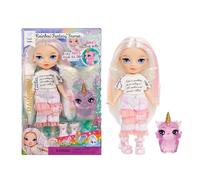 Rainbow High Littles Rainbow Fantasy Fairies & Pet - Opal, Rainbow - 14cm Posable Small Doll & Fantasy Owl Pet with Interchangeable Fairy Wings, Cute Present for Children 4+