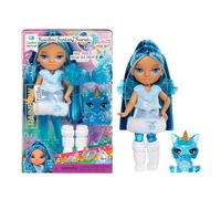Rainbow High Littles Rainbow Fantasy Fairies & Pet - Sapphire, Blue - 14cm Posable Small Doll & Fantasy Dog Pet with Interchangeable Fairy Wings, Cute Present for Children 4+