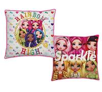 Rainbow High Officially Licensed Square Cushion Pillow | Character World Sparkle Dolls Design Stuffed Pillow Reversible 2 Sided Design | Perfect For Bedroom Décor