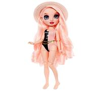 Rainbow High Pacific Coast - Bella Parker - Pink Fashion Doll With Outfit, Interchangeable Legs And Display Stand - Includes Towel, Tote Bag And More - Gift And Collectable Kids Ages 6+