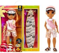 Rainbow High Pacific Coast - FINN ROSADO - Boy Fashion Doll with Outfit, Surfboard, & Display Stand - Includes Pool Accessories, Crossbody Bag, & More - Gift & Collectable for Kids Ages 6+ 581888