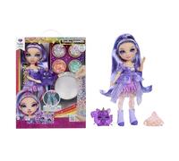 Rainbow High Rainbow Shimmers with Slime - Violet, Purple - 28cm Fashion Doll, Comes with a Slime Kit and a Pet Squirrel, Suitable for Children Ages 4+