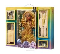 Rainbow High Rainbow Vision Divas - Meline Luxe - Gold Yellow Fashion Doll, Mix and Match Designer Outfits, Mic, Accessories and Vanity Playset - For Kids and Collectors Ages 6+