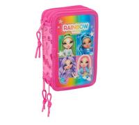 Safta Triple Filled Rainbow High Shine Pencil Case 36 Pieces