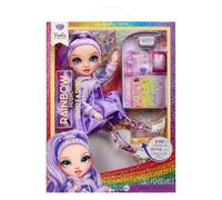 Rainbow High Sparkle and Shine - Viola (Purple) - 28 cm Fashion Doll with Liquid Sparkles in Her Legs, Shake to See Them Sparkle, for Kids 4-12 Years Old