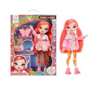 Rainbow High Sparkle & Shine Doll - Dawn - 28 cm Fashion Doll with Coral Red Hair and Magic Bubbles in the Legs, Colour, for Styling and Playing, Collectable, for Children from 4 to 12 Years