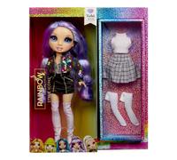 Rainbow High Style Icons Violet - 28cm Fashion Doll with Long Brushable Hair, Comes with a Second Outfit, Matching, and a Second Pair of Shoes, Flexible with 13 Points of Articulation
