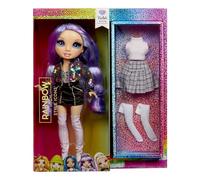 Rainbow High Style Icons Violet - 28cm Fashion Doll with Long Brushable Hair, Comes with a Second Outfit, Matching, and a Second Pair of Shoes, Flexible with 13 Points of Articulation