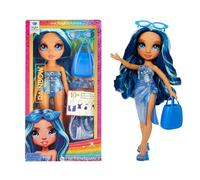 Swim & Style - Skyler (Blue) - 28 cm Doll with Shimmery Wrap to Style 10+ Ways - Removable Swimsuit, Sandals, Fun Play Accessories - Kids Toy - Great