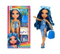 Swim & Style - Skyler (Blue) - 28 cm Doll with Shimmery Wrap to Style 10+ Ways - Removable Swimsuit, Sandals, Fun Play Accessories - Kids Toy - Great