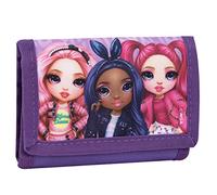 RAINBOW HIGH - Wallet and Coin Purse 3 Doors, Unisex Wallet Children and Children, Coin Holder with Zip Closure, cm 13.5x9.5h, Multi-Coloured, Taglia Unica, Casual