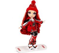 Rainbow High Winter Break Ruby Anderson - Red Fashion Doll with 2 Outfits, Snow Gear, & Display Stand - Includes Snow Board, Ice Skates, Accessories, & More - Gift & Collectable for Kids Ages 6+
