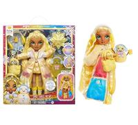 Rainbow High Winter Wonderland Sunny - Yellow 11" Fashion Doll with Magic Snow Hidden Fashion Inflating with Water and Snowman Set Great Gift for Kids 4-12