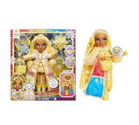 Rainbow High Winter Wonderland - Sunny (Yellow) - 28 cm Fashion Doll, with Hidden Magic Snow Bubbles with Water, with Snowman Set, Suitable for Children from 4-12 Years and Collectors