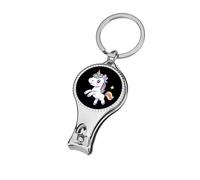 Rainbow Horse Nail Clipper Portable Metal Fingernail and Toenail Clippers Cutters with Bottle Opener Keychain