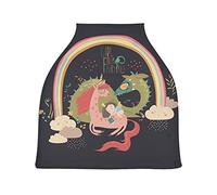 Rainbow Horse Unicorn Stretchy Baby Car Seat Cover,Canopy Nursing Covers,Soft Breathable Windproof Scarf Changepad for Winter Infant Breastfeeding Boys