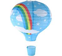 Rainbow Hot Air Balloon Ceiling Light (Paper Lantern Lamp Shade) - BLUE