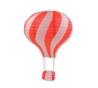 Rainbow Hot Air Balloon Ceiling Light with Paper Lantern Shade for School and Shopping Mall Hanging Decoration Red and White| air Lamps