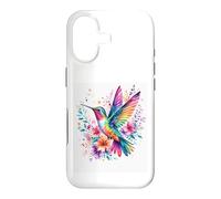 Rainbow Hummingbird Watercolor Floral Nature Artwork Case for iPhone 17