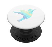 Rainbow Hummingbird White PopSockets PopGrip: Swappable Grip for Phones & Tablets