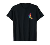 Rainbow Hummingbird Wings on Back design Pride LGBTQ+ T-Shirt