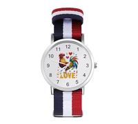 Rainbow I Love Cock Sport Watch for Men Women Nylon Strap Wrist Watch Analog Quartz Watch