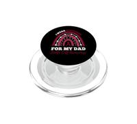 Rainbow I Wear Burgundy For My Dad Sickle Cell Awareness PopSockets PopGrip for MagSafe