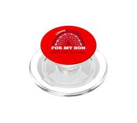 Rainbow I Wear Burgundy For My Son Sickle Cell Awareness PopSockets PopGrip for MagSafe