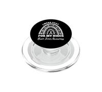 Rainbow I Wear Gray For My Niece Brain Tumor Awareness PopSockets PopGrip for MagSafe