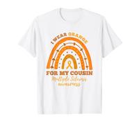Rainbow I Wear Orange Cousin Multiple Sclerosis Awareness Value Graphic T-Shirt