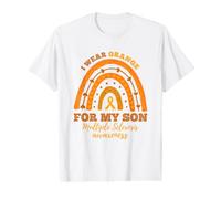 Rainbow I Wear Orange Son Multiple Sclerosis Awareness Value Graphic T-Shirt