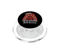 Rainbow I Wear Red For My Grandma Stroke Awareness PopSockets PopGrip for MagSafe