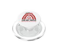 Rainbow I Wear Red For My Uncle Bleeding Disorders Awareness PopSockets PopGrip for MagSafe