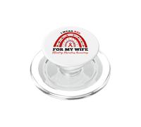 Rainbow I Wear Red For My Wife Bleeding Disorders Awareness PopSockets PopGrip for MagSafe