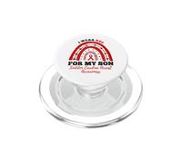 Rainbow I Wear Red Son Sudden Cardiac Arrest Awareness PopSockets PopGrip for MagSafe