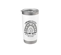 Rainbow I Wear Silver Aunt Parkinson's Disease Awareness Stainless Steel Insulated Tumbler