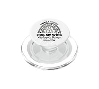 Rainbow I Wear Silver Wife Parkinson's Disease Awareness PopSockets PopGrip for MagSafe